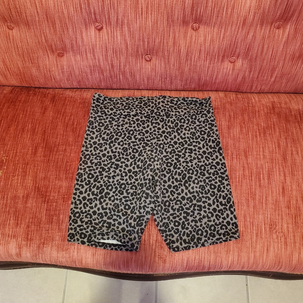 Animal print biker shorts